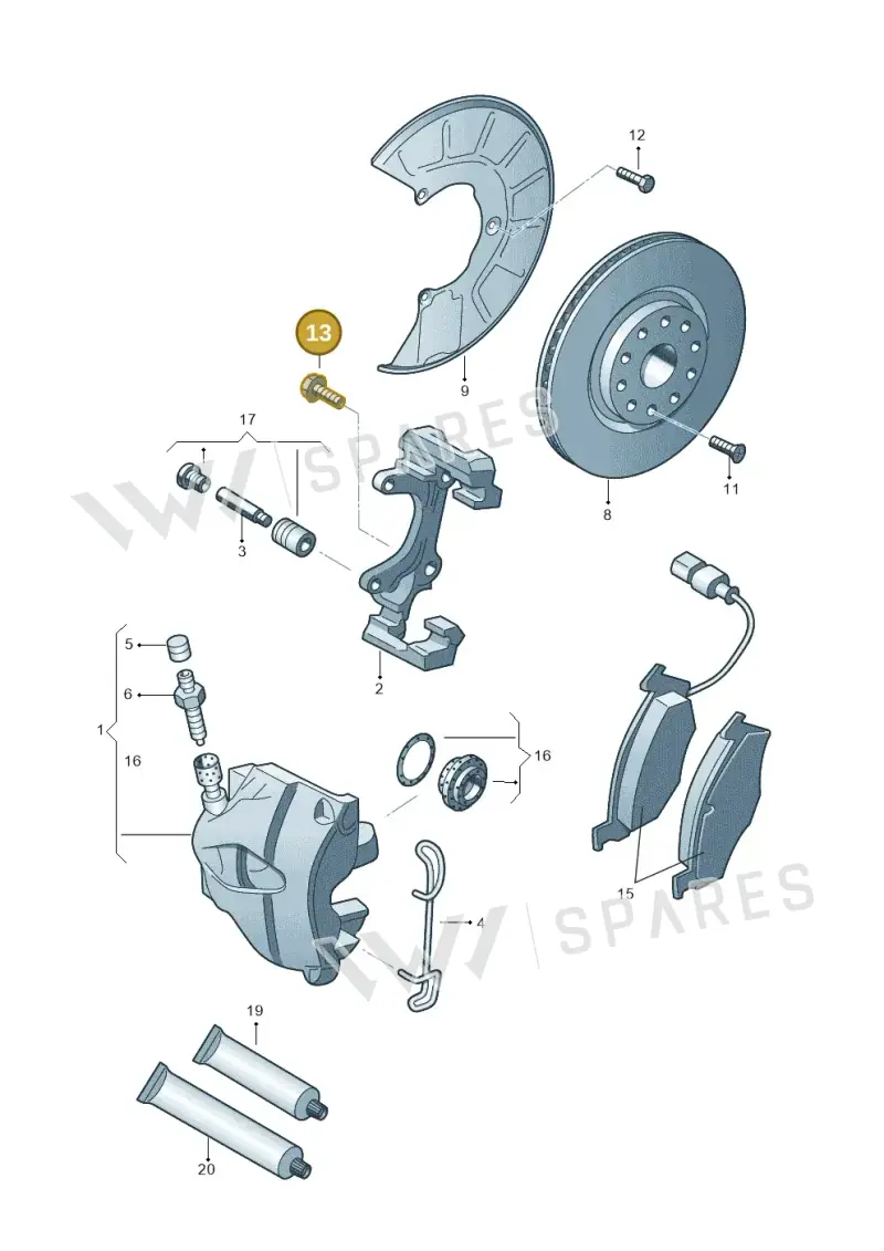 N90948802 — Volkswagen Caddy Maxi Kombi (2020-2024) diagram 409615250, position 13