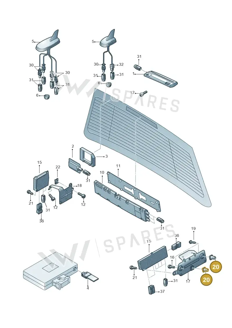 N90949801 — SEAT Exeo ST Reference (2008-2011) diagram 454035100, position 20