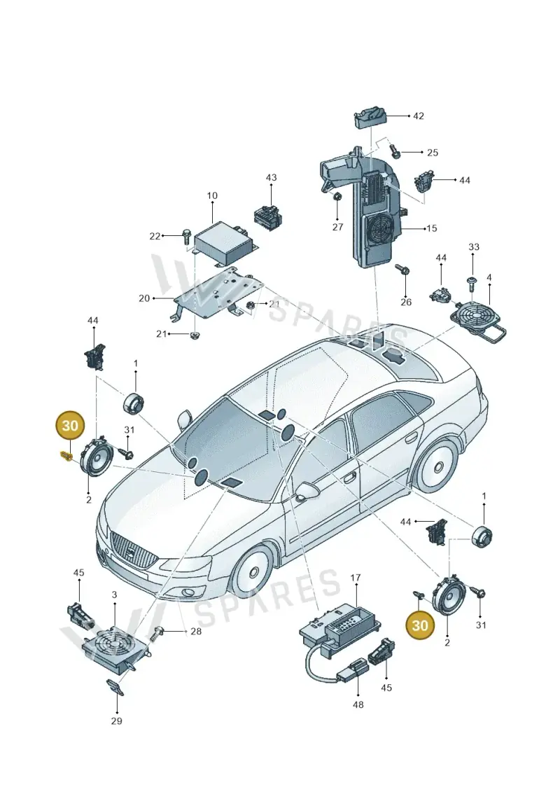N90949801 — SEAT Exeo ST Reference (2008-2011) diagram 664035350, position 30