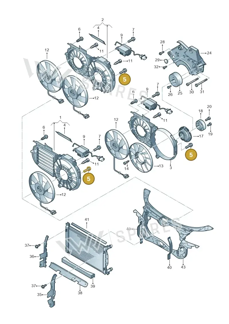 N90955801 — SEAT Exeo ST Reference (2008-2011) diagram 249121900, position 5