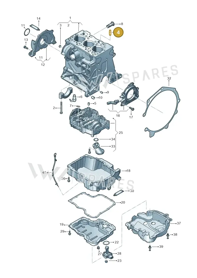 N90956103 — Audi A1 Sportback (2014-2018) diagram 792103500, position 4
