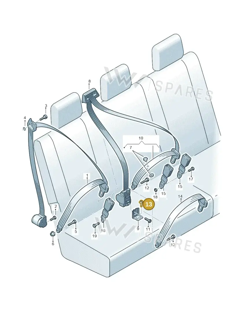 N90956702 — Volkswagen Amarok twin cab (2022-) diagram 683857700, position 13