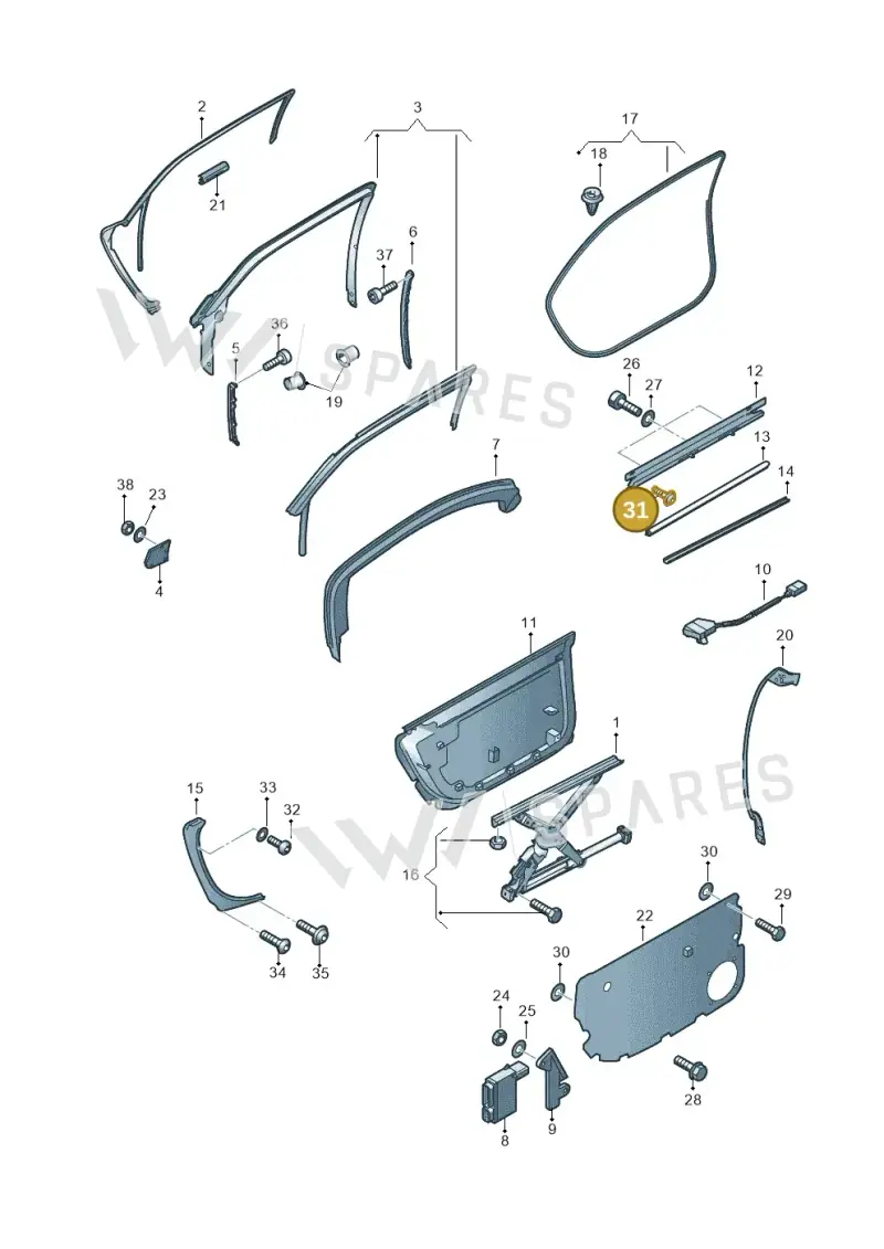 N90957802 — Audi A8/S8/qu. lang    08> (2007-) diagram 291839350, position 31