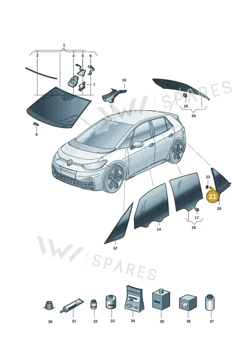 N90958903 — Volkswagen ID.3 (2019-2025) diagram 10a845000, position 21