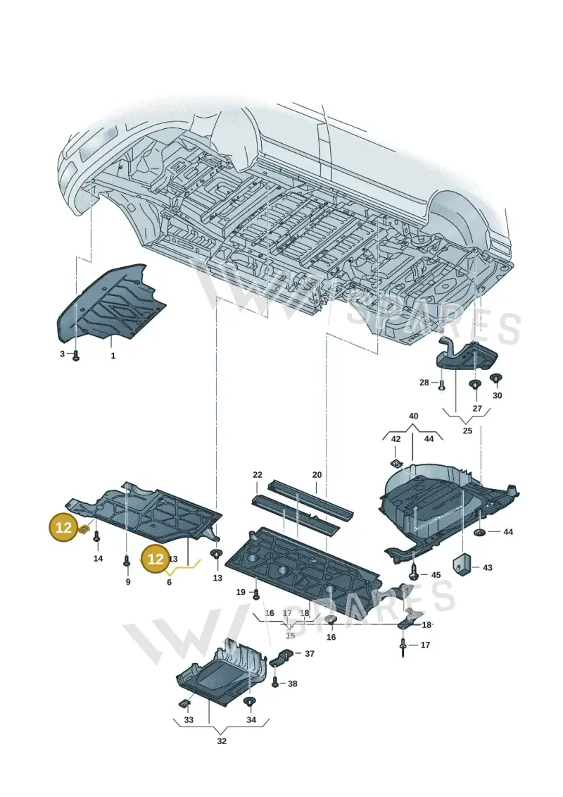 N90959101 — Volkswagen Multivan (2021-) diagram 7t0825000, position 12