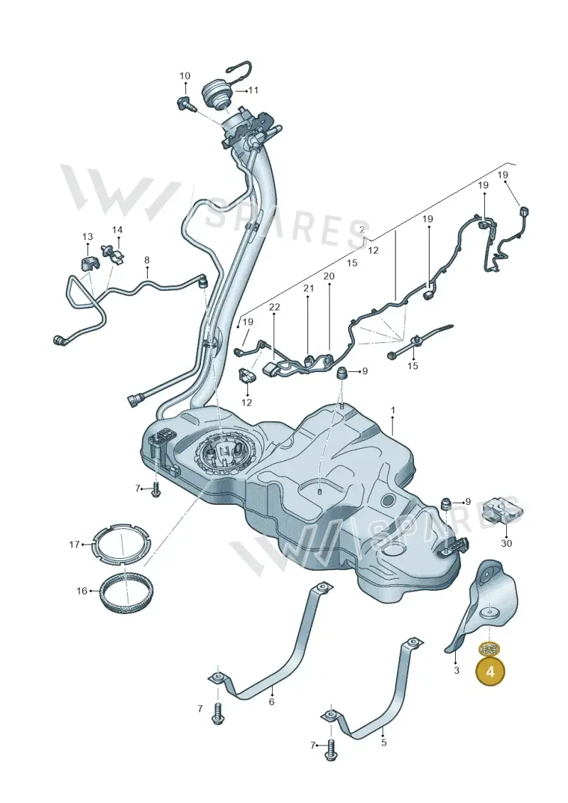 N90963802 — Audi A5 Sportback (2016-2025) diagram 849201420, position 4