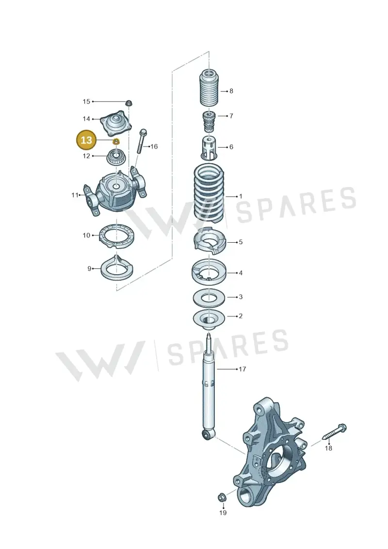 N90966402 — Volkswagen Touareg BlueMotion (2014-2018) diagram 693511000, position 13