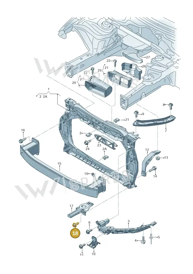N90967502 — Audi Q3 1.4 (2016-) diagram 728805000, position 18