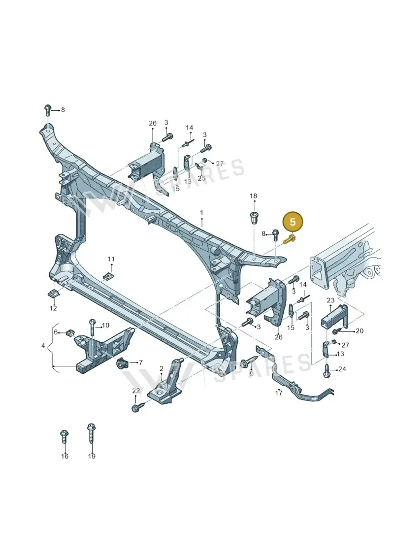 N90967502 — Audi RS6 Avant (2013-2018) diagram 758805000, position 5