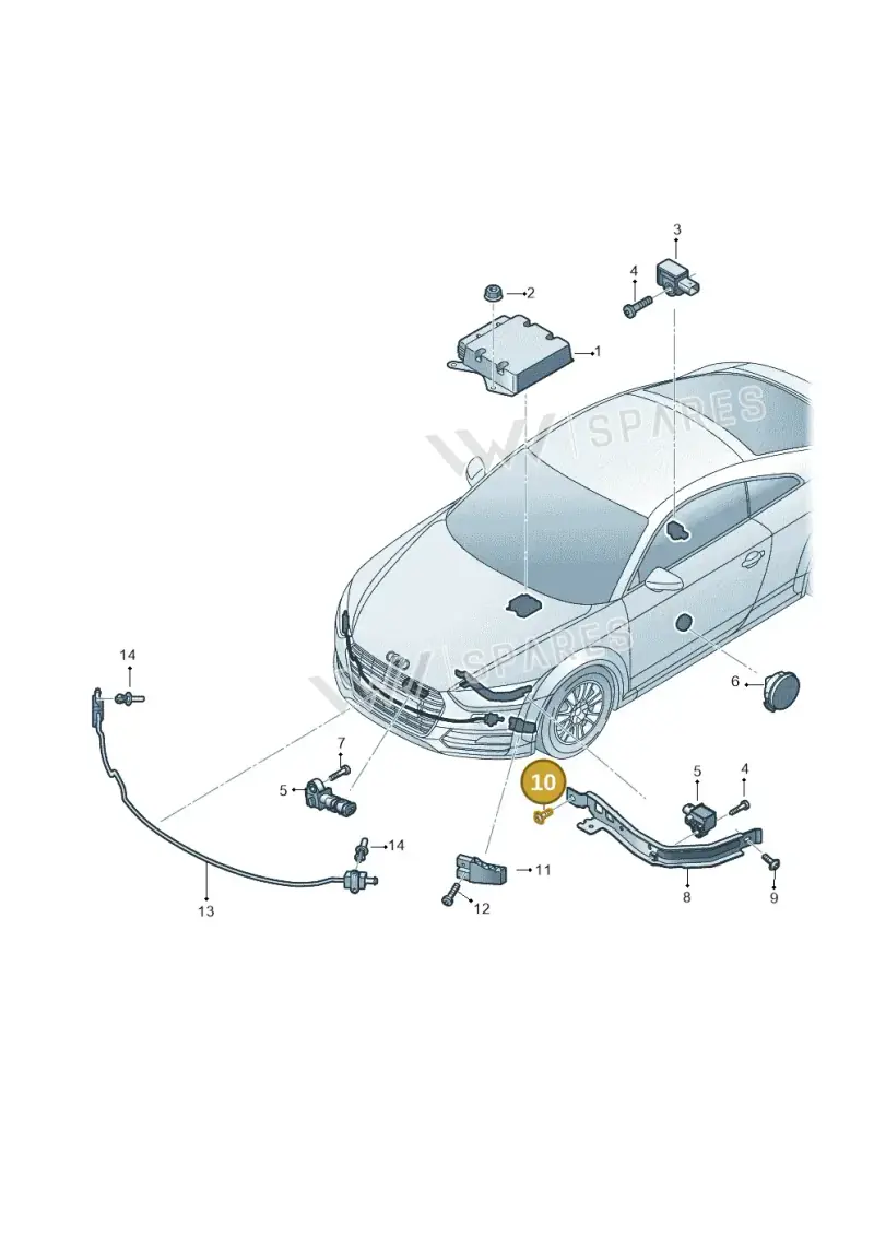 N90967502 — Audi TT RS (2016-2023) diagram 850959300, position 10