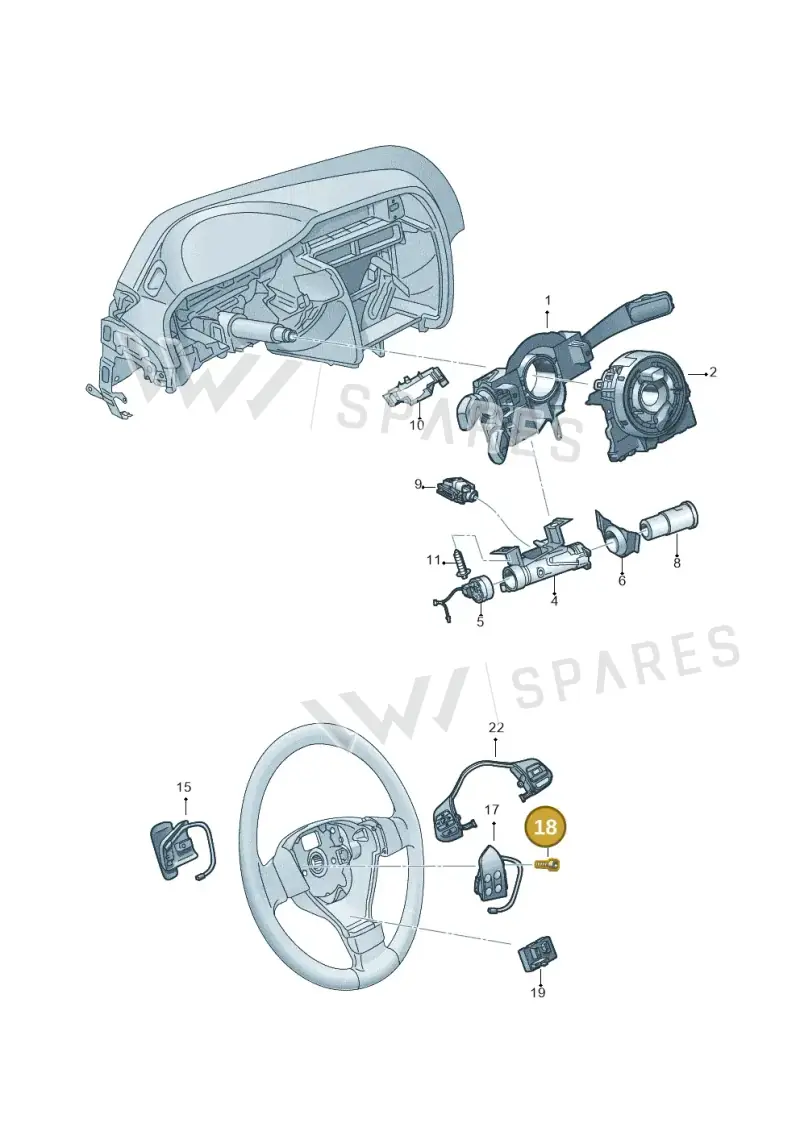 N90968002 — Volkswagen Caddy kombi (2015-2020) diagram 718953500, position 18