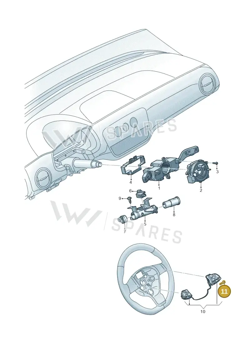 N90968002 — Volkswagen Up! 1.0 BlueMotion (2016-2023) diagram 892953500, position 11