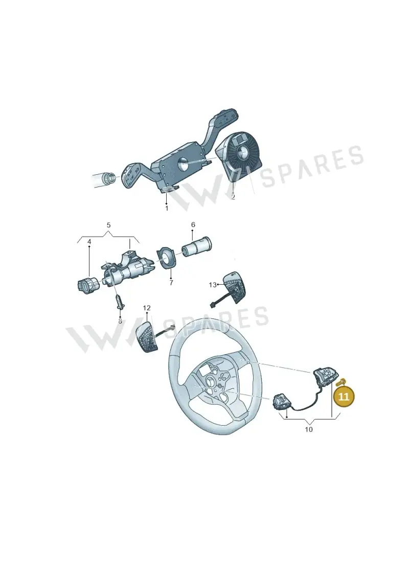 N90968302 — Volkswagen Caravelle (2015-2019) diagram 861953500, position 11