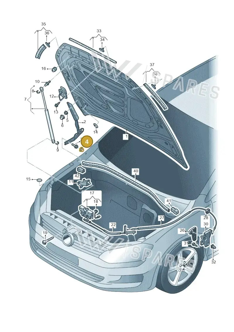 N90968501 — Volkswagen Golf 1.6 (2015-2019) diagram 746823000, position 4