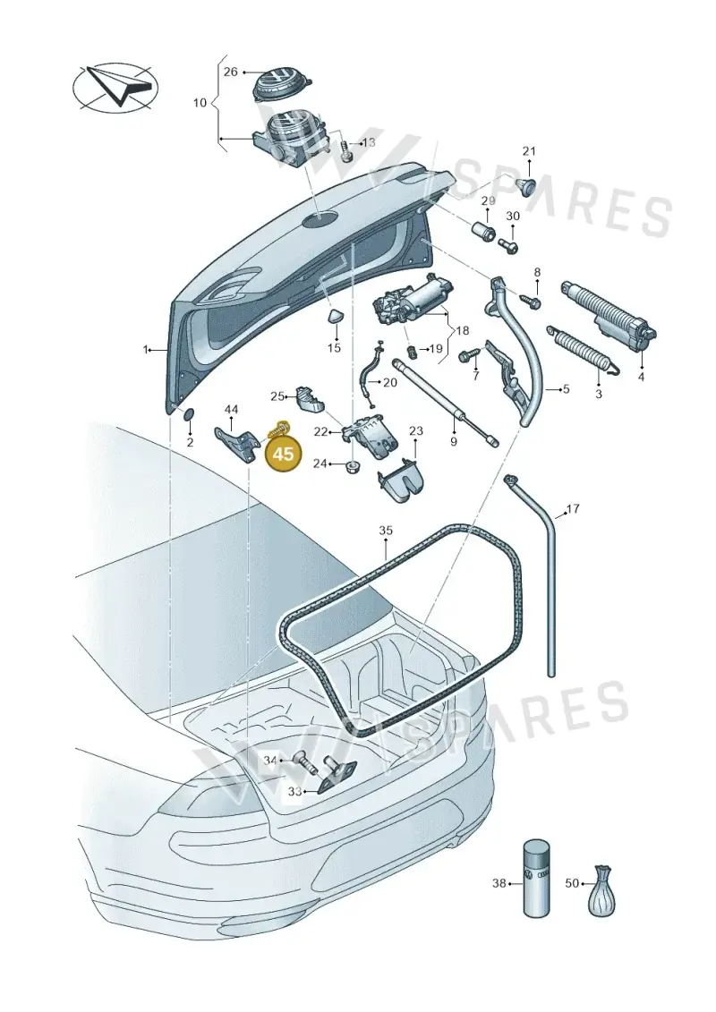 N90969903 — Volkswagen Passat saloon (2014-2024) diagram 793827100, position 45