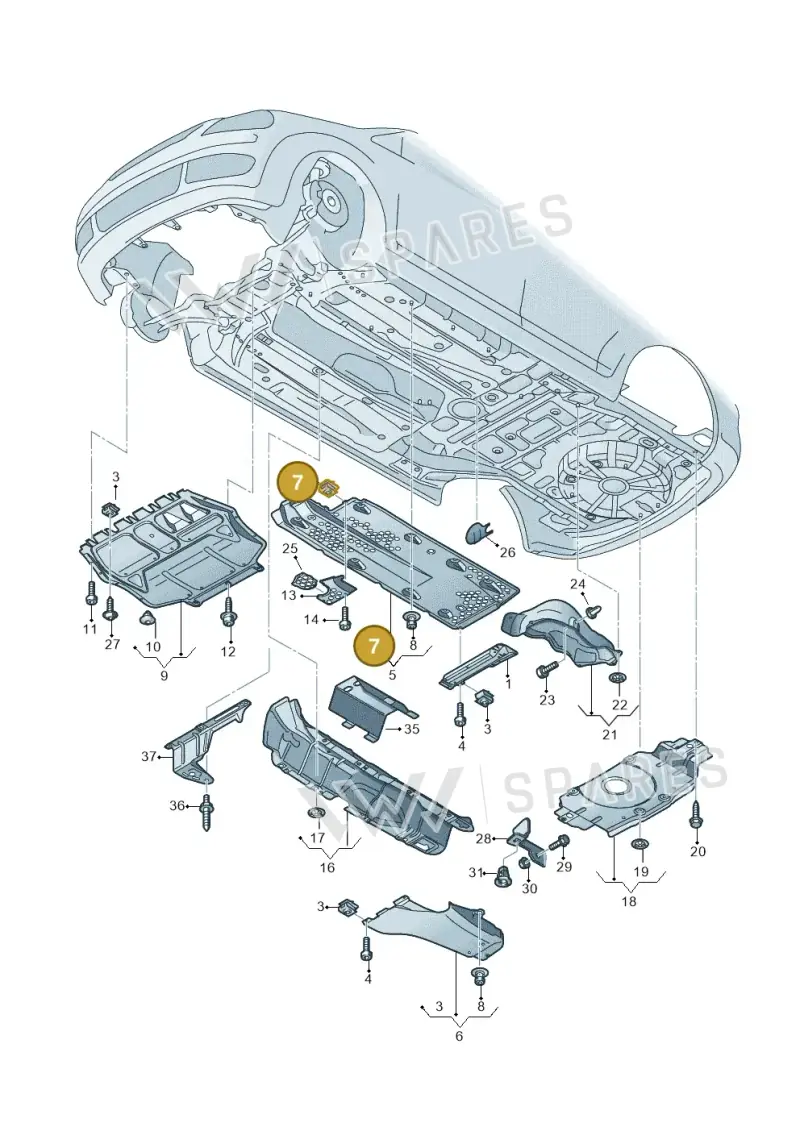 N90970702 — Volkswagen Golf Plus (2011-2014) diagram 409825100, position 7
