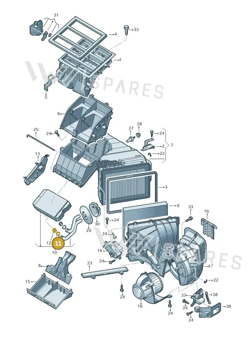 N90973201 — Volkswagen Caravelle (2015-2019) diagram 679819000, position 11