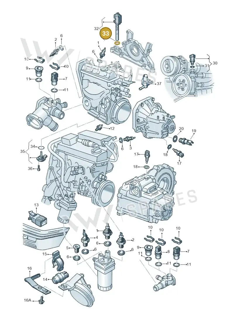 N90974402 — Volkswagen LUPO/3L TDI (1998-2003) diagram 121919600, position 33