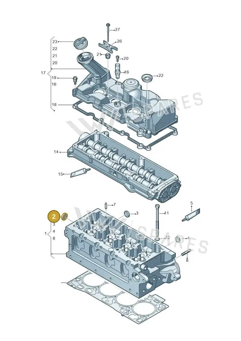 N90976102 — Volkswagen Transport. multivan (2019-2024) diagram 807103700, position 2