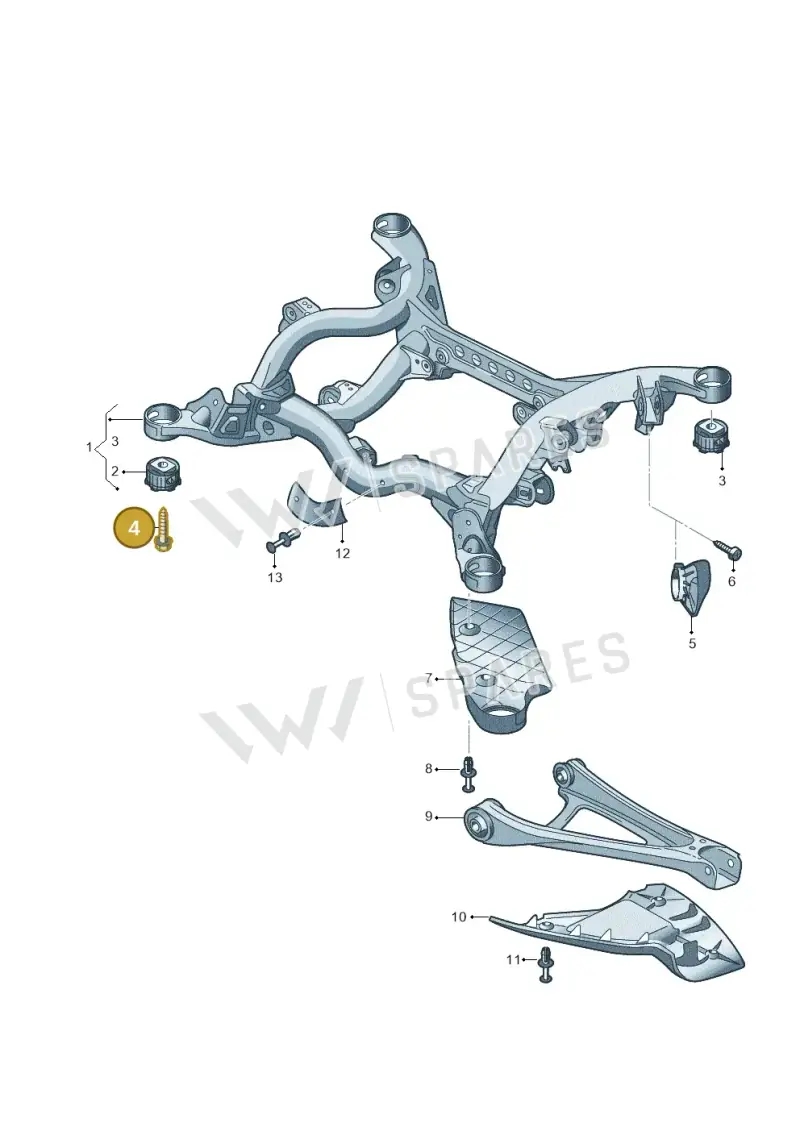 N90976302 — Volkswagen Touareg BlueMotion (2014-2018) diagram 693599050, position 4