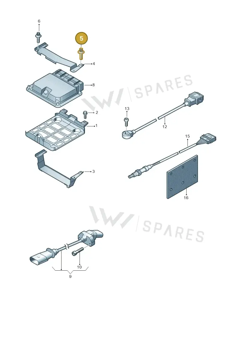 N90980304 — Audi RS3 Sportback (2011-2012) diagram 676906000, position 5