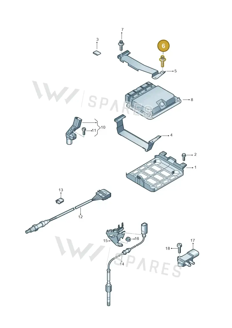 N90980304 — Audi TTS Coupe 2.0 (2010-2014) diagram 707906100, position 6
