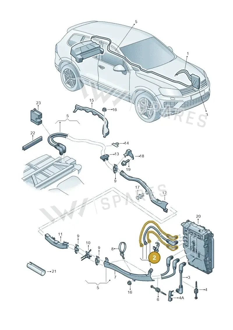 N90980901 — Volkswagen Touareg (2014-2018) diagram 787901300, position 2