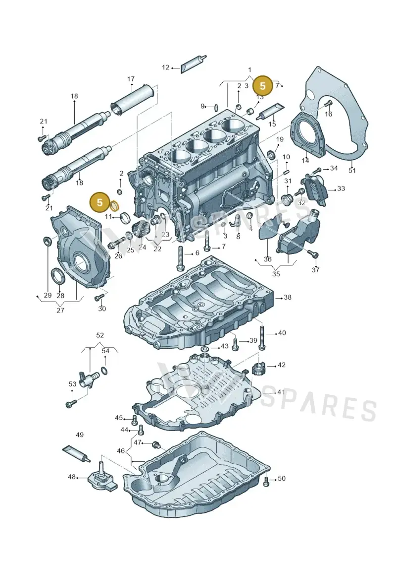 N90982902 — Volkswagen Scirocco 2.0 (2014-2017) diagram 737103150, position 5