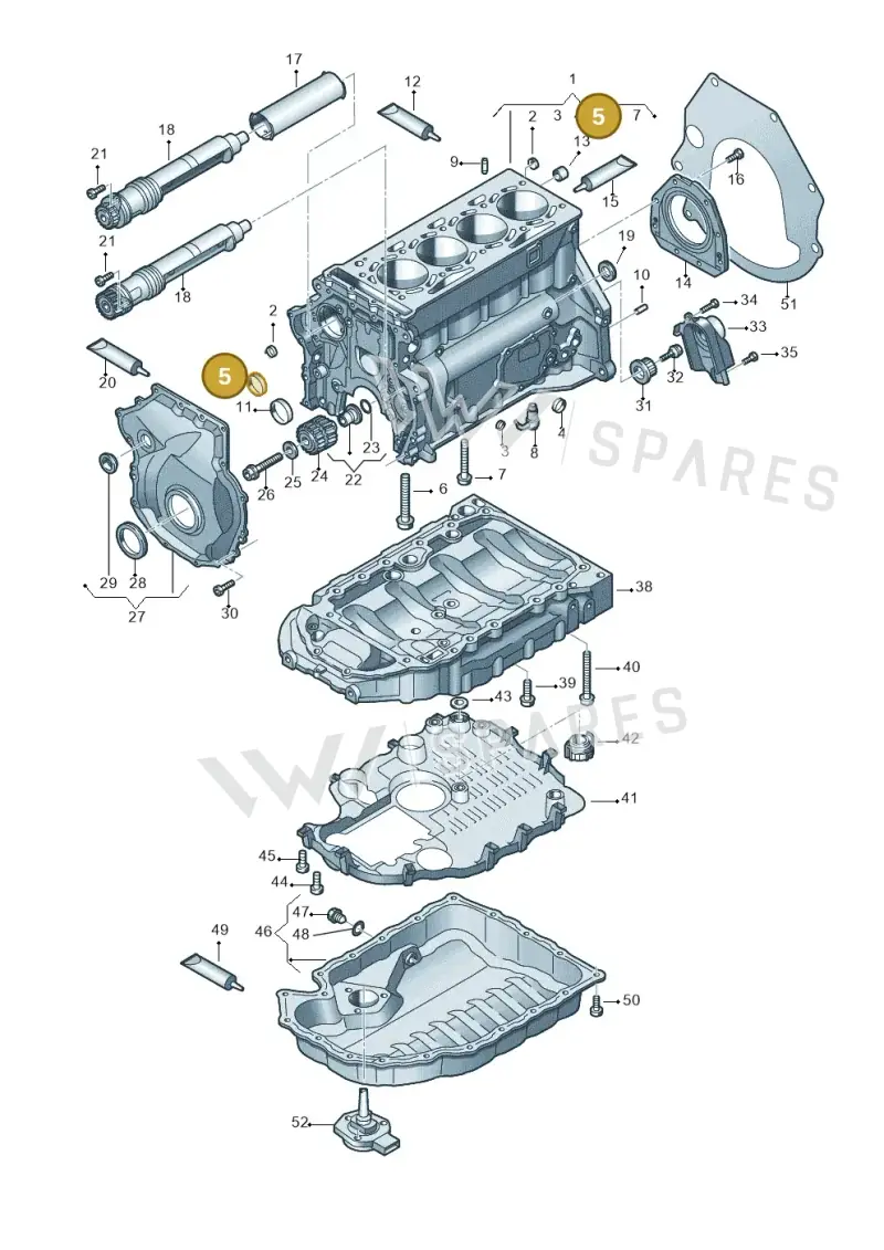 N90982902 — Volkswagen Caravelle (2015-2019) diagram 861103150, position 5
