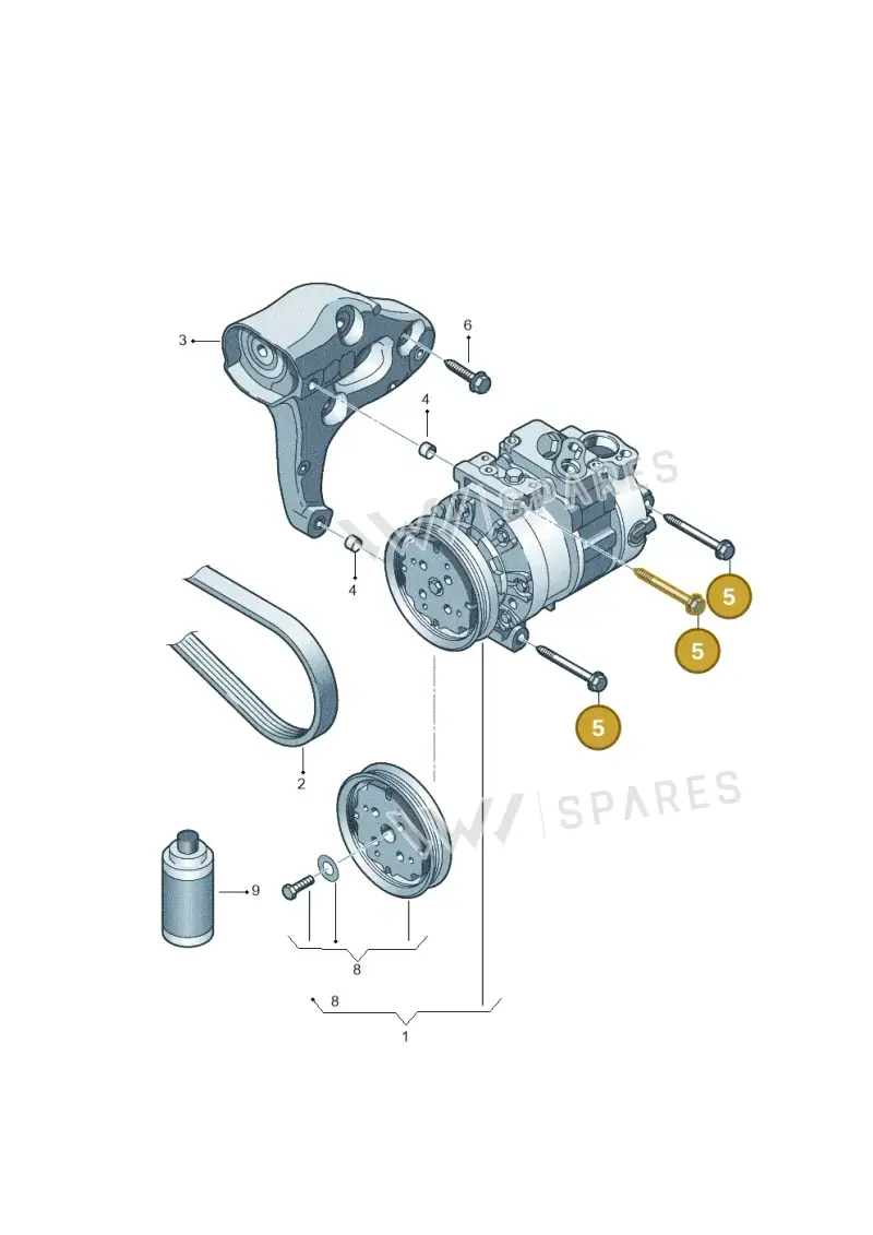N90984401 — Volkswagen New beetle (2011-2016) diagram 409260100, position 5