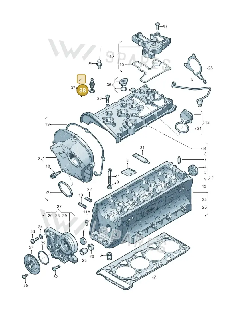 N90987102 — Volkswagen New beetle (2011-2016) diagram 627103530, position 38