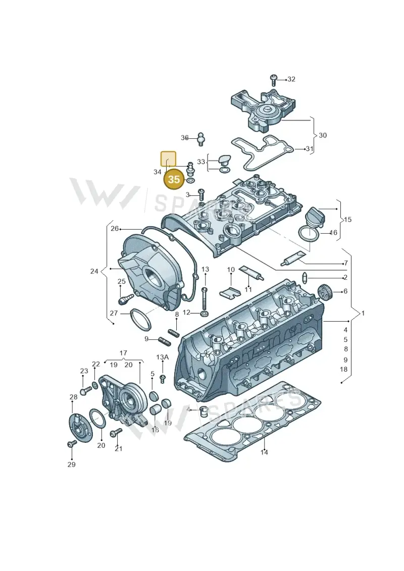 N90987102 — Volkswagen Beetle (2016-2019) diagram 789103440, position 35