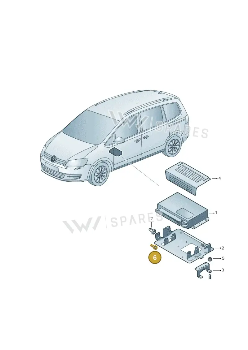 N90989901 — Volkswagen Sharan BlueMotion (2015-2022) diagram 863907000, position 6