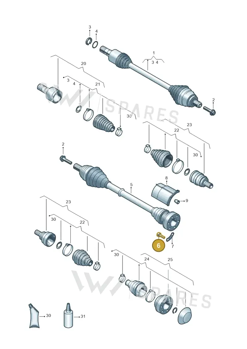 N90991102 — Volkswagen Golf 2.0 BlueMotion (2019-2024) diagram 827407350, position 6