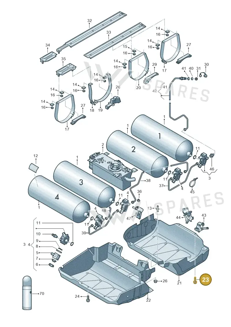 N90994402 — Volkswagen Caddy kombi (2015-2020) diagram 866201050, position 23