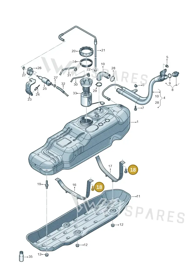 N90994403 — Volkswagen Amarok twin cab (2022-) diagram 894201700, position 18
