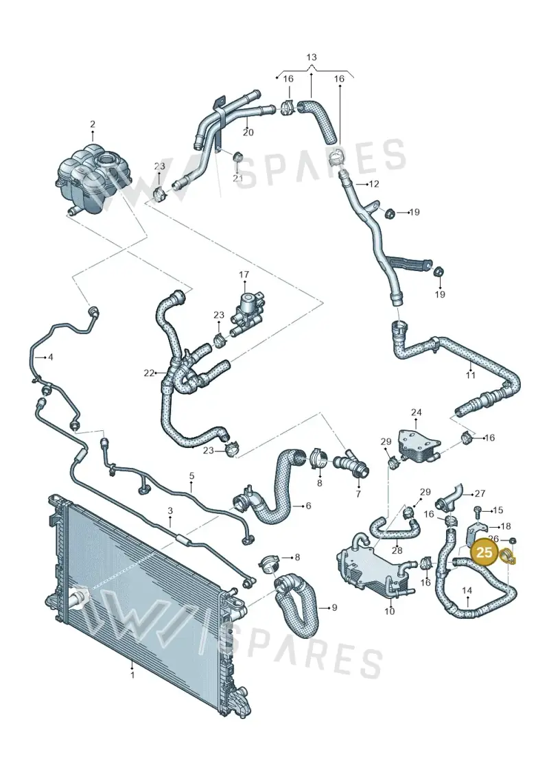 N90996001 — Volkswagen Touareg (2017-2023) diagram 439121330, position 25