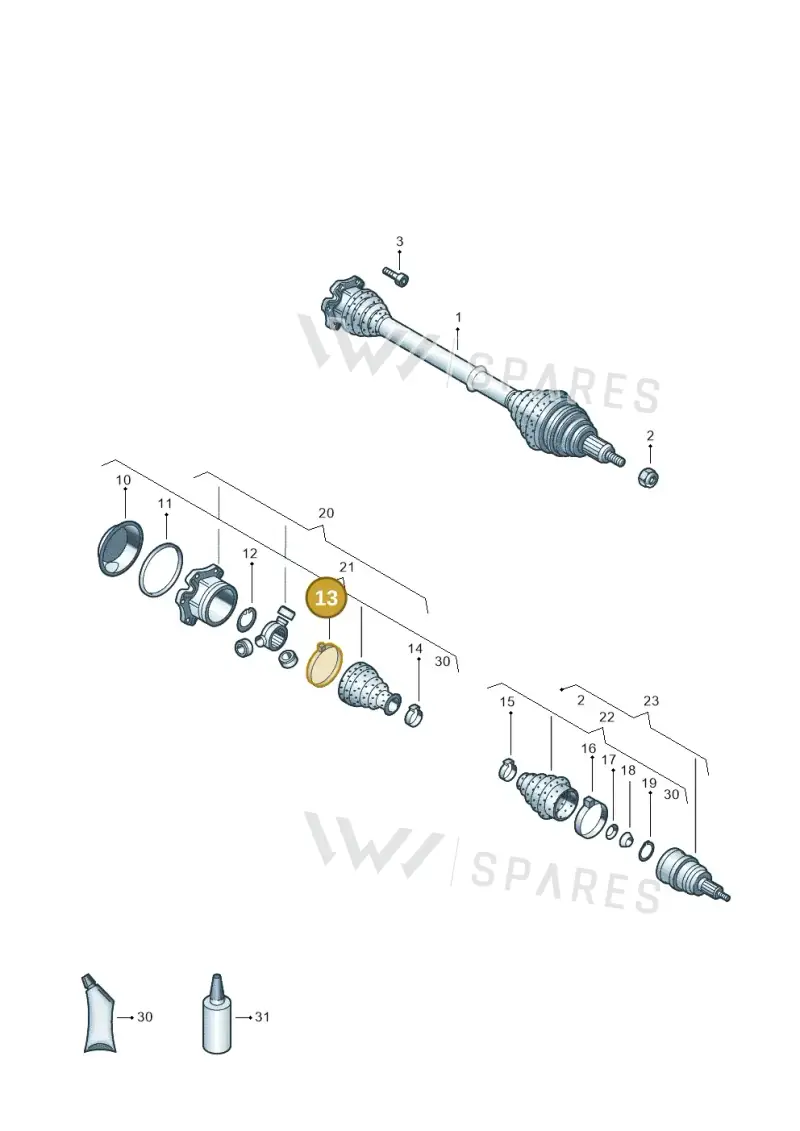 N90996501 — Volkswagen Jetta/Wagon (2002-2006) diagram 203407460, position 13