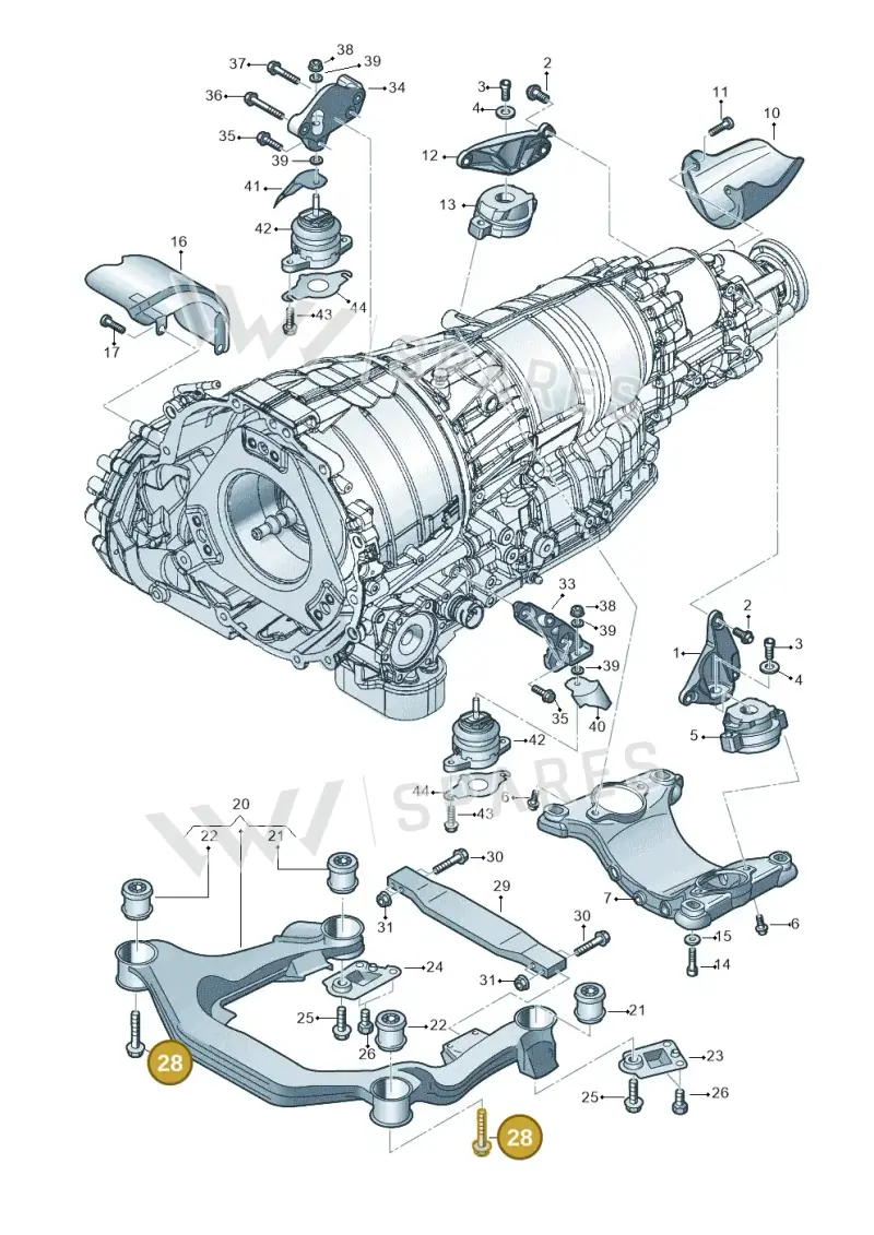N91001302 — Audi A8/S8/qu. lang    08> (2007-) diagram 291399800, position 28