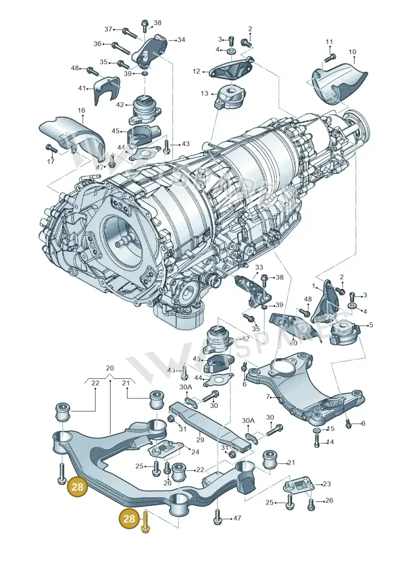 N91001302 — Audi A8/S8/qu. lang    08> (2007-) diagram 291399820, position 28