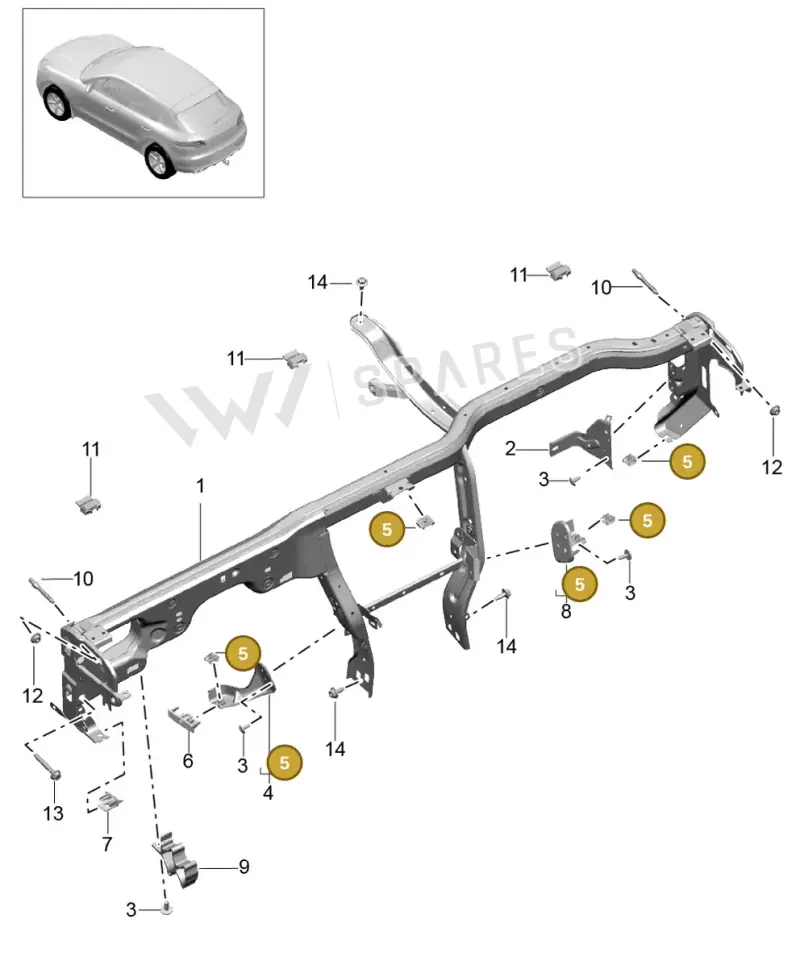 N91001801 — Porsche Macan (2013-2018) diagram p44809015, position 5