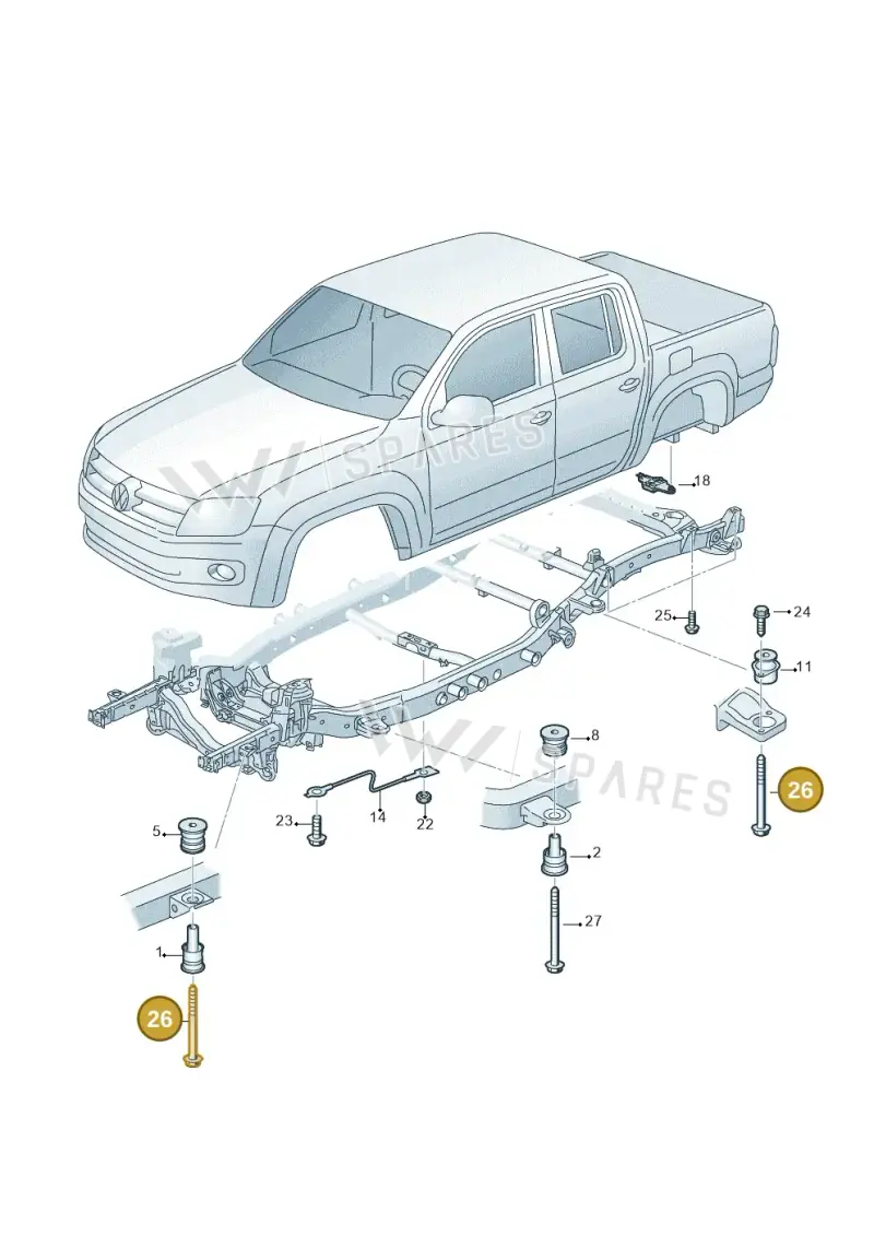 N91002102 — Volkswagen Amarok twin cab (2022-) diagram 683801100, position 26