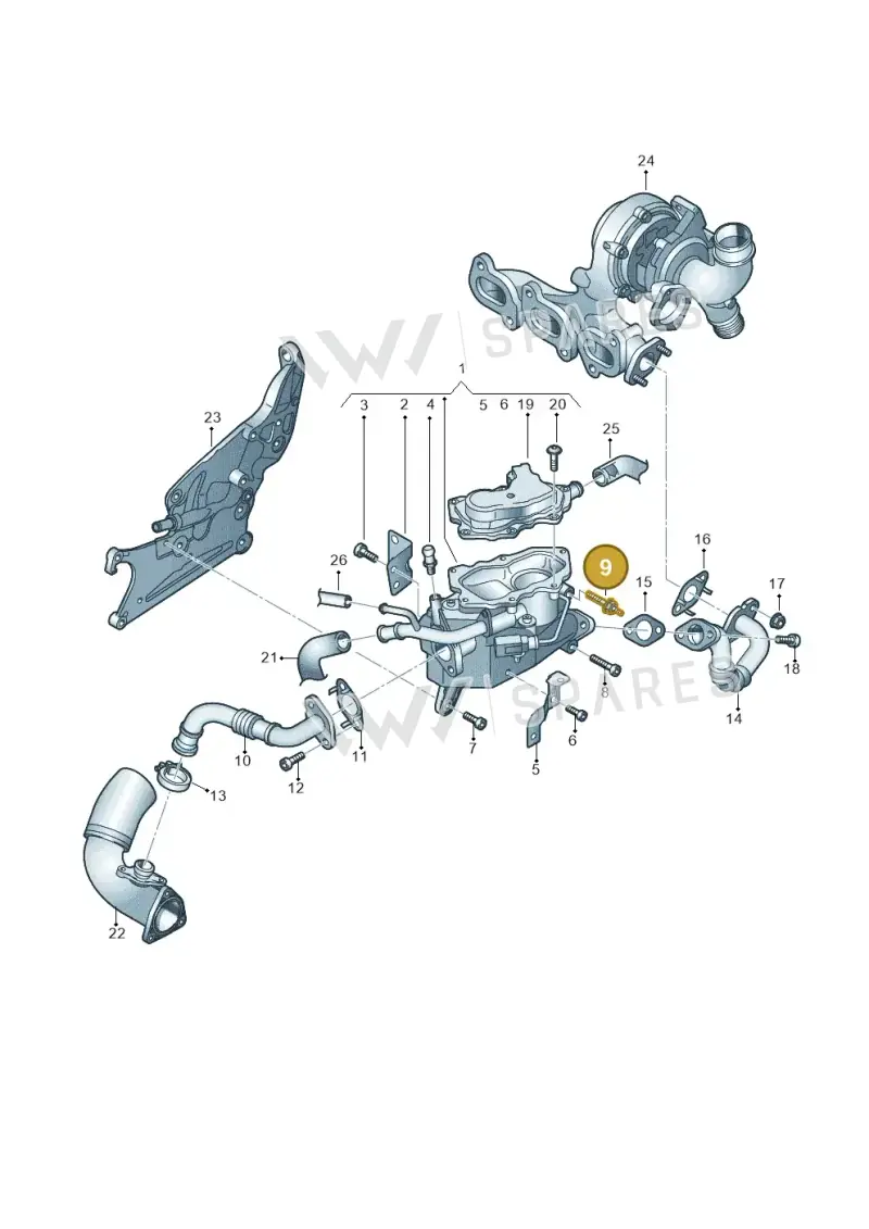 N91004602 — Volkswagen Polo 1.4 BlueMotion (2014-2017) diagram 773131000, position 9