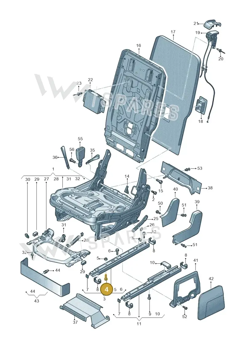 N91005902 — Volkswagen Touran 2,0 BlueMotion (2015-2024) diagram 869883100, position 4
