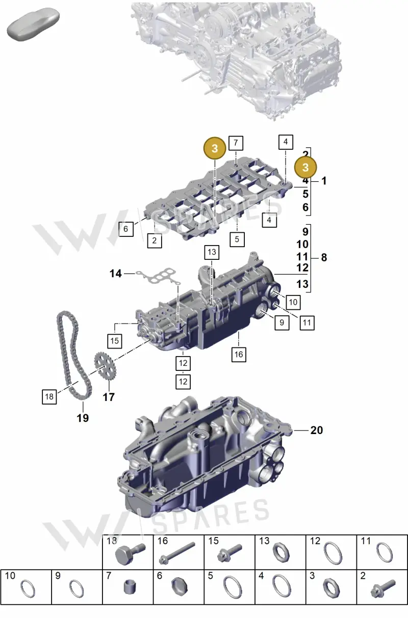 N91007901 — Porsche 911 (2021-2022) diagram p59104000, position 3