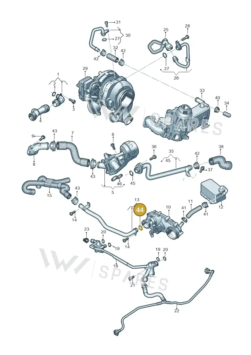 N91008401 — Volkswagen Touareg (2017-2023) diagram 439121350, position 44