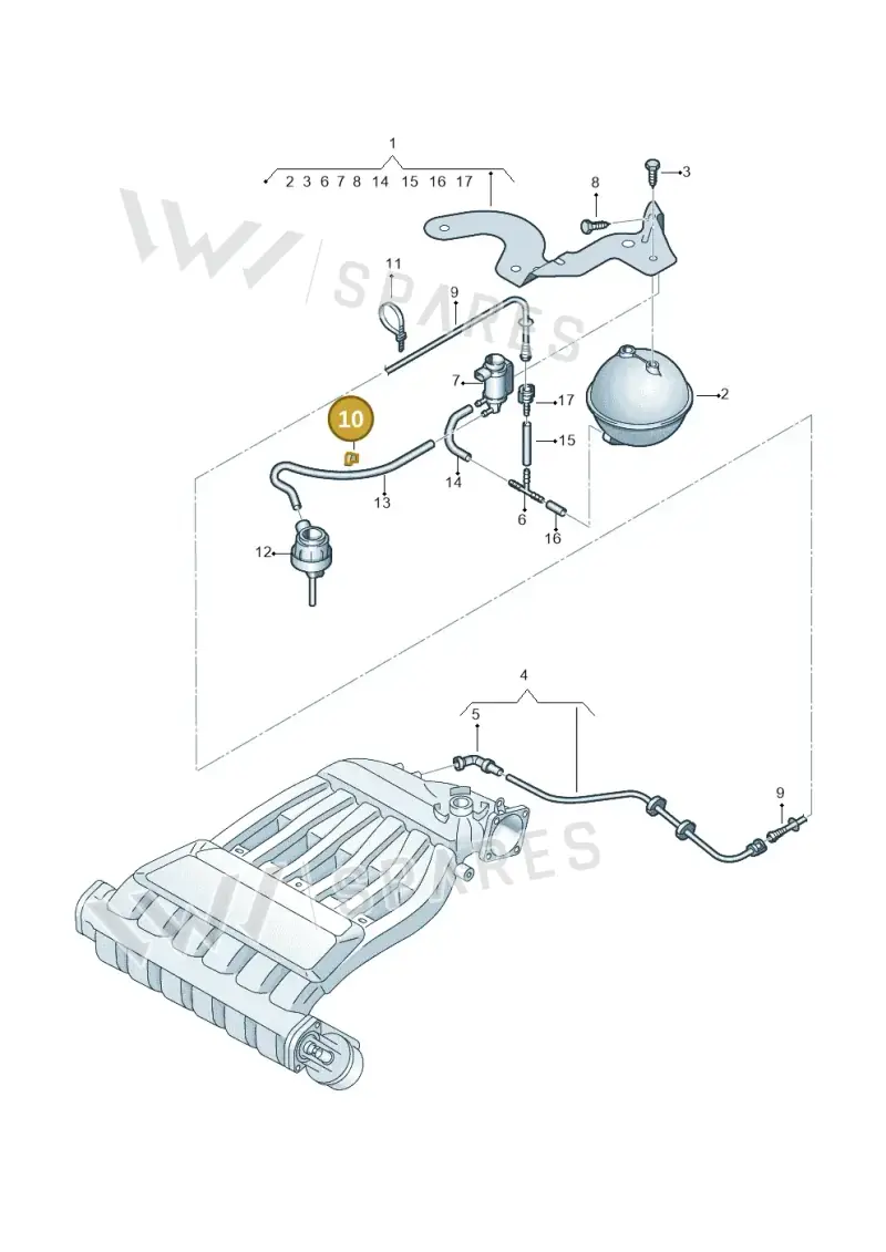 N91009101 — Volkswagen Scirocco 2.0 (2008-2014) diagram 474253930, position 10