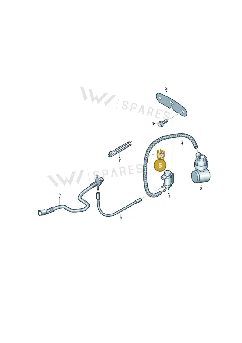 N91009101 — Volkswagen Golf Cabriolet (2011-2016) diagram 718253850, position 5