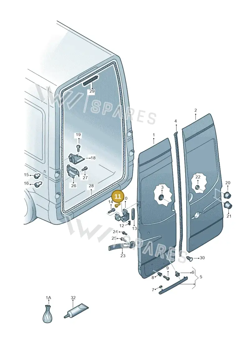 N91009701 — Volkswagen Crafter 35 panel (2011-2016) diagram 483827500, position 11