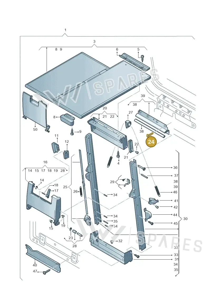 N91009801 — Volkswagen Transport. multivan (2019-2024) diagram 410861300, position 24